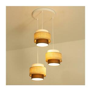 Brilagi - Zsinóros csillár RESNA 3xE27/60W/230V átm. 45 cm bézs/fekete H0445 kép