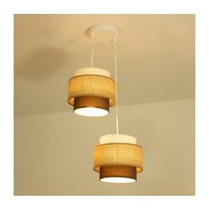 Brilagi - Zsinóros függőlámpa RESNA 2xE27/60W/230V átm. 30 cm bézs/fekete H0444 kép