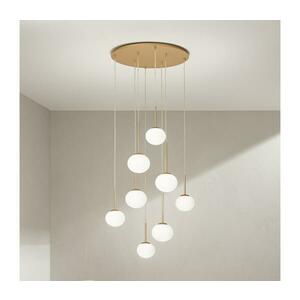 Ondaluce - JEWEL kábeles csillár 8xE14/10W/230V Ø 70 cm arany/fehér SO.JEWEL/8-ORO kép