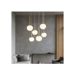 Ondaluce - Kábelre függesztett JEWEL csillár 6xE14/10W/230V átm. 55 cm arany/fehér SO.JEWEL/R-6ORO kép