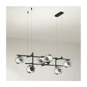 Ondaluce - JEWEL kábellel függesztett csillár 6xE14/10W/230V fekete/füstfekete SO.JEWEL/6-NERO kép