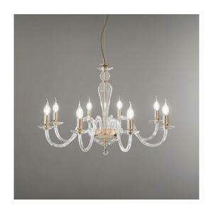 Ondaluce - Kábeles PAGANINI csillár 6xE14/10W/230V, átm. 70 cm, arany/átlátszó LP.PAGAN/6-ORO kép