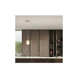 Ondaluce - Kábeles függőlámpa TH 1xE27/15W/230V átm. 19, 5 cm arany/füstös bézs SO.TH/3-AMBRA kép