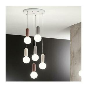 Ondaluce - ROCK kábeles függőlámpa 6xG9/7W/230V, átm. 35 cm, beton/barna/szürke/fehér SO.ROCK/MIX-6 kép