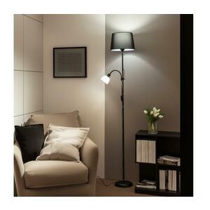 BRILAGI - Állólámpa CERIA 1xE27/100W/230V + 1xE14/25W fekete 1xBG2825+1xEG781038 kép