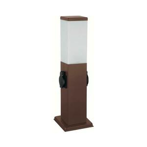 Brilagi - Kültéri lámpa 2 Schuko aljzattal NOVA 1×E27/15W/230V 40 cm IP44 barna FG-KH446PSH-40-2SO-RUST kép