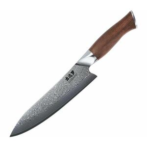 Gudaro - Damaszkuszi séfkés TAKUMI 8", 67 rétegű acél, 20 cm pengehossz, diófa markolat GD1003-C kép