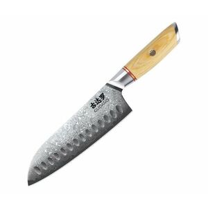 Gudaro - Damaszkuszi Santoku konyhakés HIKARI 7", 67 rétegű damaszkuszi acélból, hosszúság 17, 5cm GD1005-D kép