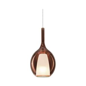 Ideal Lux - KALIQUE kábellel függesztett lámpa 1xE27/42W/230V, Ø 18 cm, füstös üveg, rézszínű 360027 kép
