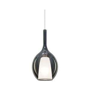 Ideal Lux - Kábelre függesztett csillár KALIQUE 1xE27/42W/230V átm. 18 cm füstszínű fekete 359984 kép