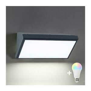 BRILAGI-LED RGBW kültéri fali lámpatest TRIANGLE 1xE27/9W/230V antracit IP65 BG1023+AI0819 kép