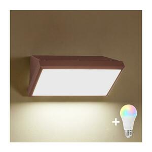 Brilagi - LED RGBW kültéri fali lámpa TRIANGLE 1xE27/9W/230V barna IP65 BG3094+AI0819 kép