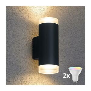 BRILAGI - LED RGBW kültéri fali lámpatest MATERA 2xGU10/4, 8W/230V antracit IP54 BG0979+2xAI2382 kép
