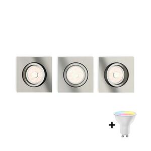 Philips -SZETT 3x LED RGBW dimmelhető beépíthető mennyezeti lámpa DONEGAL 3xGU10/4, 8W/230V+távirányító P1944+3xAI2363 kép