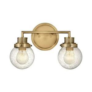 Elstead Quintiesse QN-POPPY2-HB-BATH - Fürdőszobai fali lámpatest POPPY 2xE27/60W/230V IP44 aranyszínű QN-POPPY2-HB-BATH kép