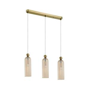 Light Prestige Kábeles csillár PIEGA 3xE14/40W/230V sárgaréz/füstös bézs LP-939/3L amber kép