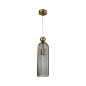 Light Prestige Kábeles függeszték PIEGA 1xE14/40W/230V sárgaréz/füstszínű fekete LP-939/1P smoked kép