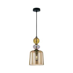 Light Prestige Kábeles TROPEA függőlámpa 1xE27/15W/230V fekete/füstszínű bézs/rózsaszín LP-2004/1P S AM kép