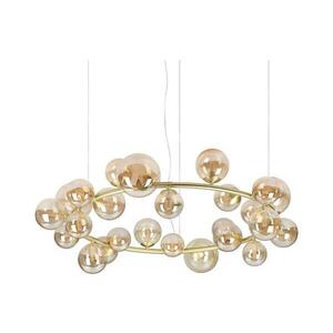 Ideal Lux - LED kábeles csillár PERLAGE 25xG9/3W/230V 110 cm arany/füstös bézs 370583 kép