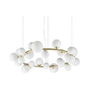 Ideal Lux - kábellel függesztett LED csillár PERLAGE 25xG9/3W/230V 110 cm arany/fehér 363370 kép