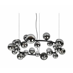 Ideal Lux - LED csillár zsinóron PERLAGE 25xG9/3W/230V 110 cm fekete/füstszínű 363387 kép