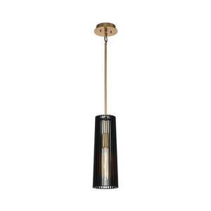 Elstead Quintiesse QN-LINARA-P-BK - LINARA rúdról függesztett csillár 1xE27/60W/230V fekete/arany QN-LINARA-P-BK kép