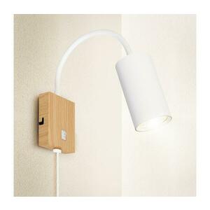 BRILAGI - Állítható fali lámpa SELE 1xGU10/30W/230V fehér/tölgy dekor WO-SELEWL-WH-WD01-OEM kép