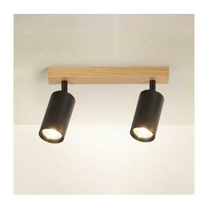 BRILAGI - Spotlámpa SELE 2xGU10/30W/230V fekete/tölgy dekor WO-SELE-BK-WD02-OEM kép