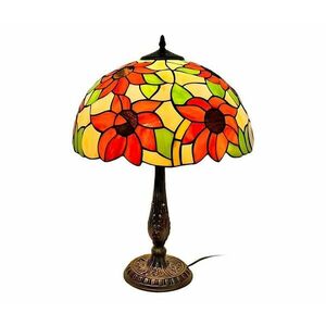 BRILAGI - Tiffany vitrázs asztali lámpa SUNFLOWER 2xE27/60W/230V BRT-8004C kép