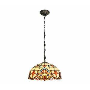 BRILAGI - Láncon függő Tiffany-vitrázs csillár MIRABELLA 1xE27/60W/230V Ø 40 cm BRP-12028A kép