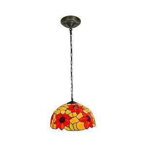 BRILAGI - Tiffany vitrázs láncos csillár SUNFLOWER 1x E27/60W/230V Ø 40 cm BRP-8004C kép