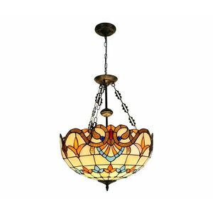 BRILAGI - Tiffany vitrázs csillár láncra szerelve MIRABELLA 3xE27/60W/230V átm. 50 cm BRP-12028B kép