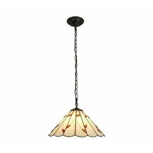 BRILAGI - láncos Tiffany-vitrázs csillár FOLIA 1xE27/60W/230V átm. 40 cm BRP-B015A kép