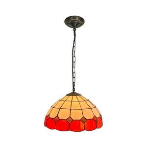 Brilagi - láncon függő Tiffany-vitrázs csillár SIENNA 1xE27/60W/230V átm. 40 cm BRP-8008A kép