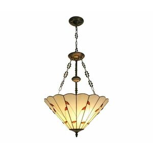 BRILAGI - Tiffany-vitrázs csillár láncon FOLIA 3xE27/60W/230V Ø 50 cm BRP-B015B kép