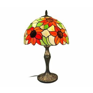 BRILAGI - Tiffany ólomüveg asztali lámpa SUNFLOWER 1xE27/60W/230V BRT-8004B kép