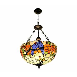 BRILAGI - Tiffany ólomüveg csillár, láncon, JUNGLE, 3xE27/60W/230V, átmérő 50 cm BRP-12003B kép