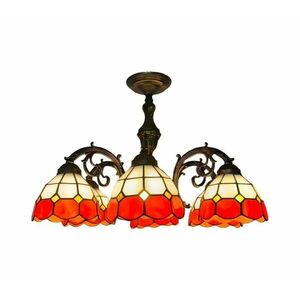 Brilagi - Tiffany vitrázs felületre szerelhető csillár SIENNA 6xE27/60W/230V Ø 60 cm BRD-8008 kép