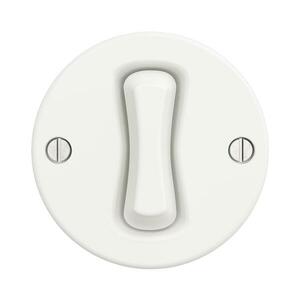 lap - Retro keret nélküli nyomógomb, hófehér W/V1/TL1 kép
