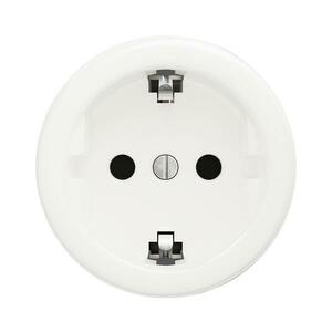 lap - Retro keret nélküli háztartási Schuko aljzat 230V/16A, hófehér W/ZS kép