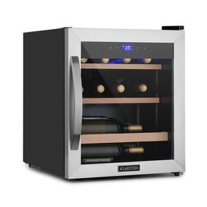 Klarstein Vinetage 12 Uno, borhűtő, 46 liter, 12 palack, 4-18°C, 40dB, üveg kép
