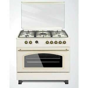 Novacook F9S50E6 Retro Kombinált Tűzhely 90x60, Bézs (F9S50E6 RETRO) kép