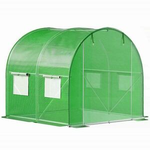 Springos Üvegház Fólia 2x2x2m, UV védelemmel ellátott - Zöld kép