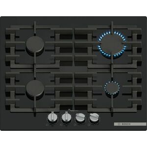 Bosch Serie 6, Gáz főzőlap, 60 cm, Edzett üveg, Fekete, PPP6A6I40 kép