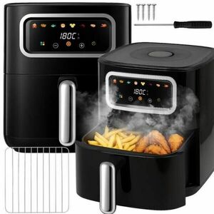 Retoo Forrólevegős Sütő 5l, 1500W, 8 féle üzemmód - Fekete kép