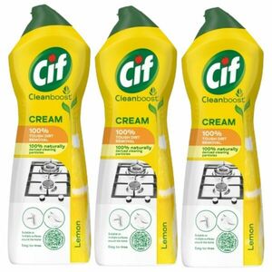Cif Cleanboost Lemon súrolókrém makacs szennyeződésekre, 3x750 ml kép