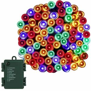 Springos elemmel működő led fények 100 leds kép