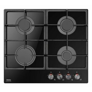 Amica HGG60B Beépíthető gáz főzőlap 59cm, 4 főzőzóna, Fekete kép
