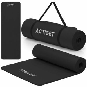 ActiGet Edzőszőnyeg 183x61x1cm hordpánttal - Fekete kép