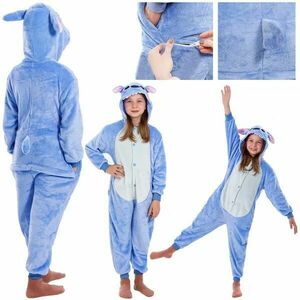Springos Stitch kigurumi pizsama, S, kék kép